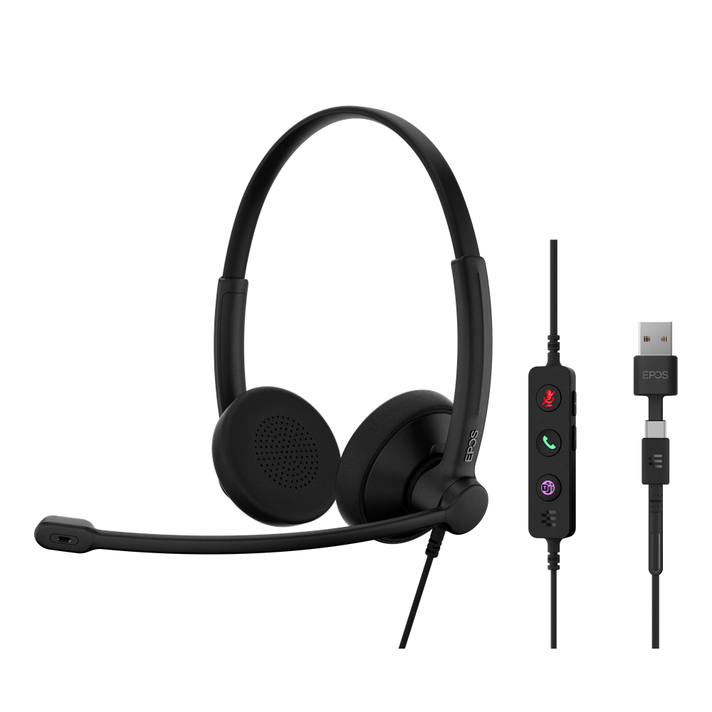 EPOS IMPACT 100 Headset Bedraad Hoofdband Kantoor/callcenter USB Type-C / USB Type-A Zwart EPOS IMPACT 100 Headset Bedraad Hoofdband Kantoor/callcenter USB Type-C / USB Type-A Zwart