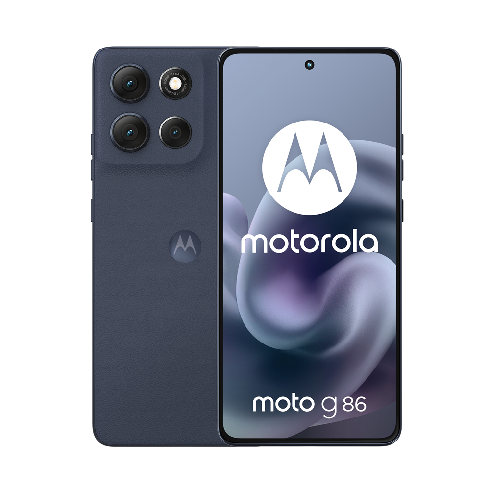 Motorola moto g86 5G 16,9 cm (6.67") Dual SIM Android 15 USB Type-C 8 GB 256 GB 5200 mAh Donkerblauw Motorola moto g86 5G 16,9 cm (6.67") Dual SIM Android 15 USB Type-C 8 GB 256 GB 5200 mAh Donkerblauw