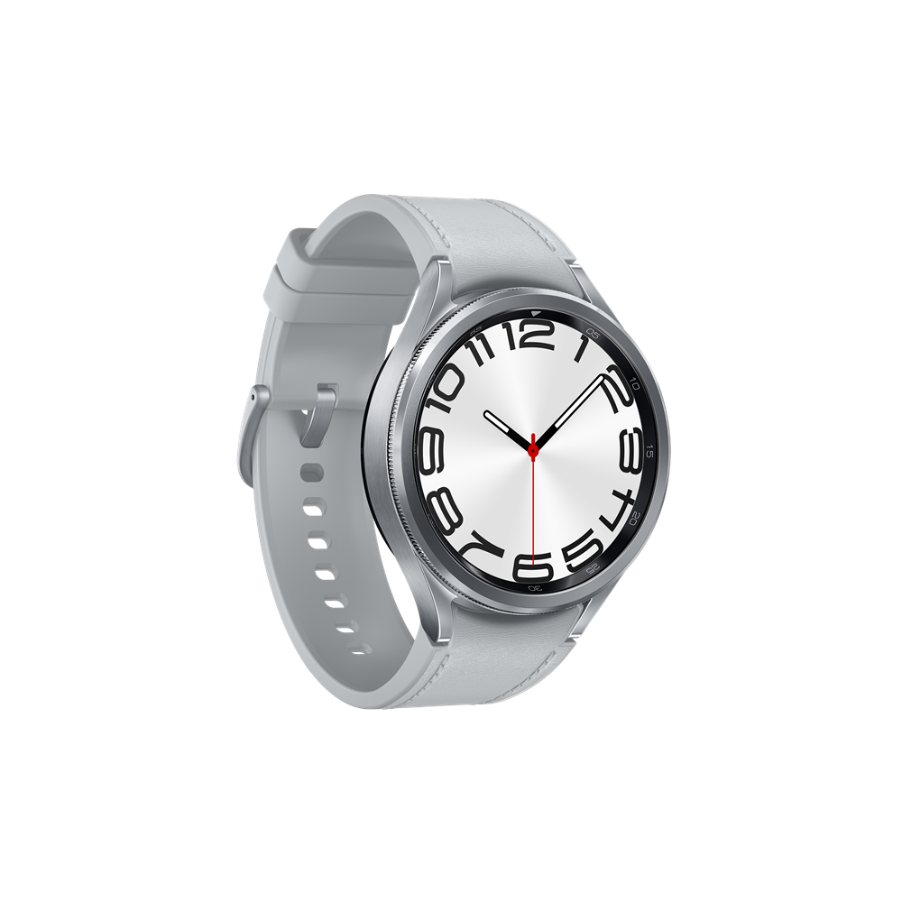 Samsung Galaxy Watch6 Classic Watch6 Classic 3,81 cm (1.5") OLED 47 mm Digitaal 480 x 480 Pixels Touchscreen Zilver Wifi GPS