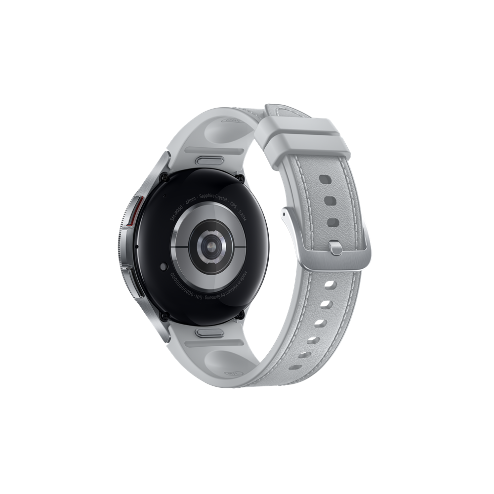 Samsung Galaxy Watch6 Classic Watch6 Classic 3,81 cm (1.5") OLED 47 mm Digitaal 480 x 480 Pixels Touchscreen Zilver Wifi GPS